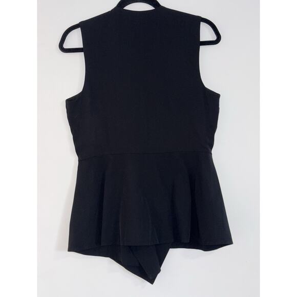 RDM by Rue du Mail Chic Sexy Black Clubwear Leather Zip Front Vest size 40 - Picture 2 of 11